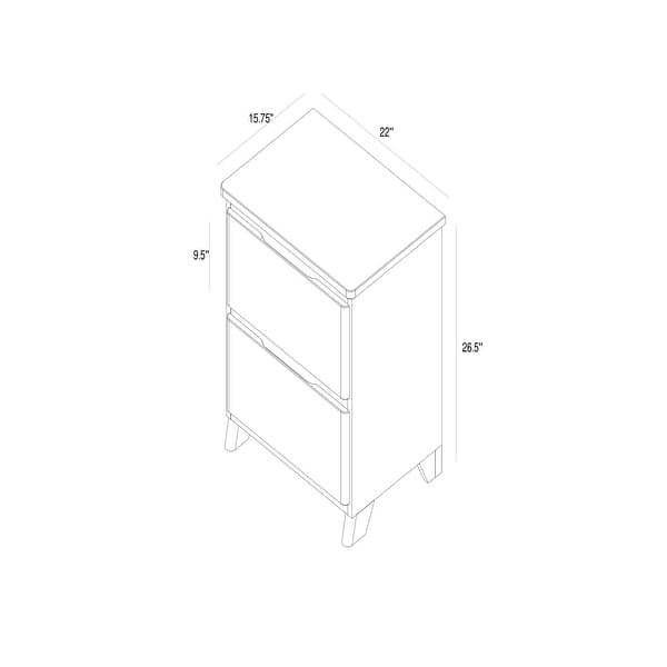 dimension image slide 1 of 4, Max and Lily Farmhouse Nightstand with 2 Drawers