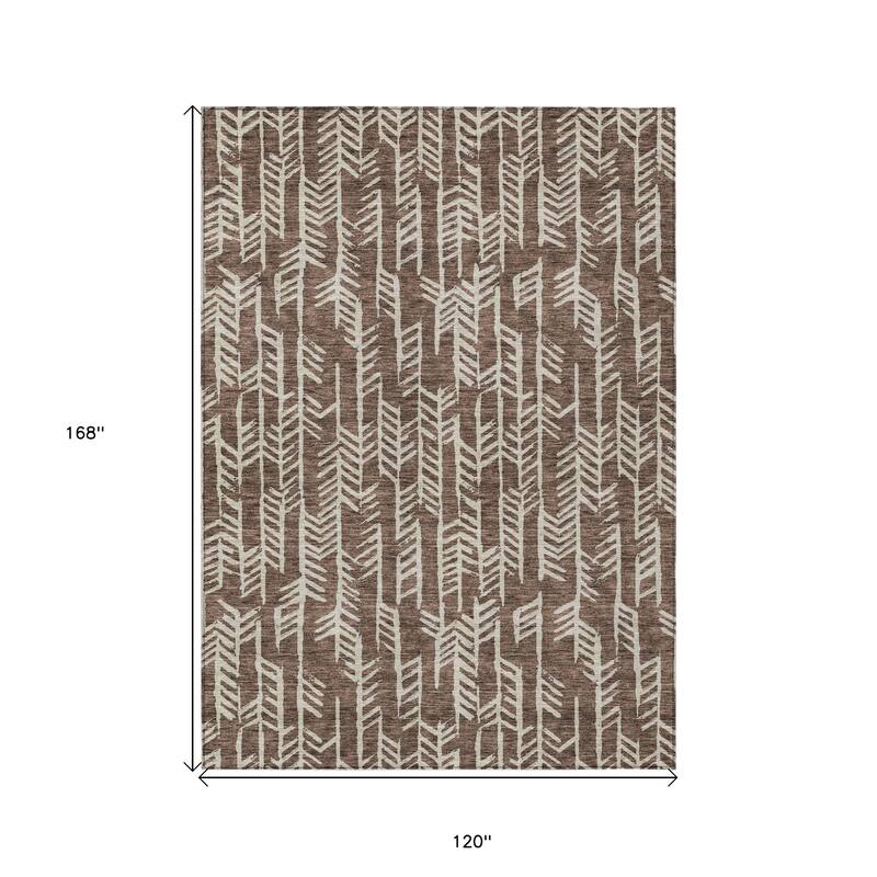 HomeRoots Tribal Transitional Rectangle Outdoor Rug