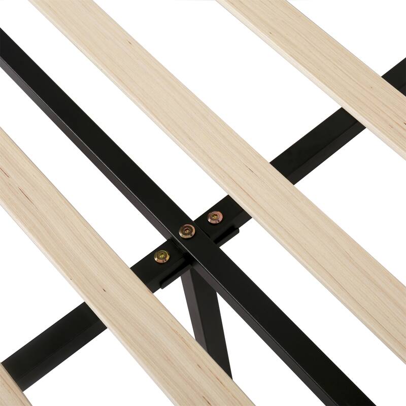 White Full Size Upholstered Bed Frame with LED Lights, Crown Headboard, MDF + Plywood + PU + Metal, 12 Slats, 600lbs Capacity
