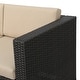 preview thumbnail 8 of 39, Moses 5-piece Outdoor Wicker Polyester Sofa Set
