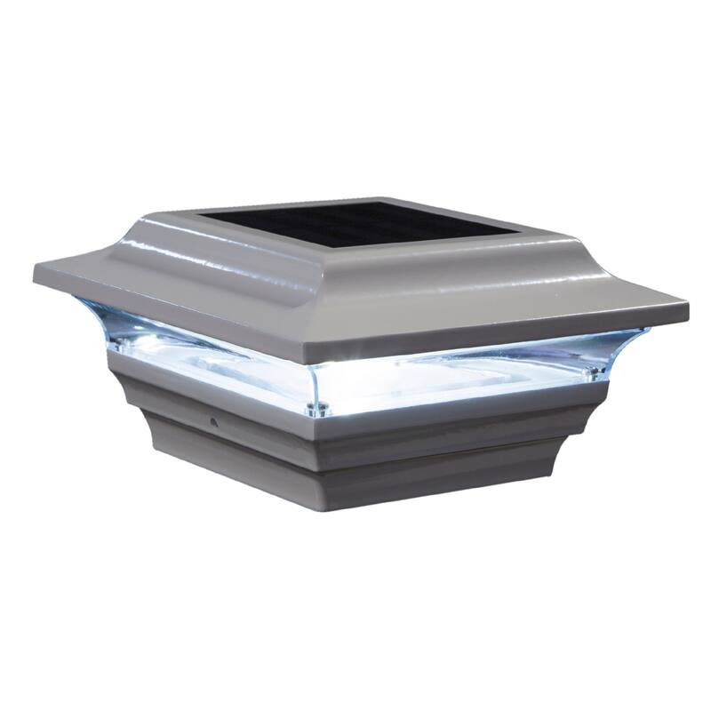 Classy Caps 4x4 White Aluminum Imperial Solar Post Cap (Set of 2)
