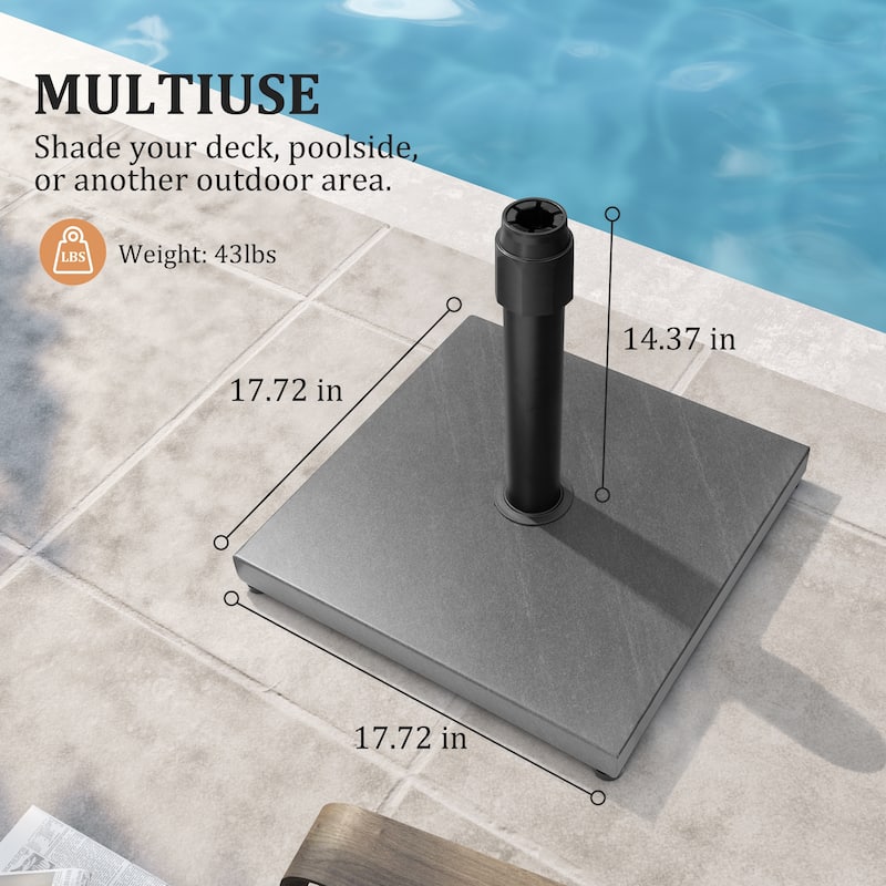 Pellebant Patio Market Umbrella Base Stand Outdoor