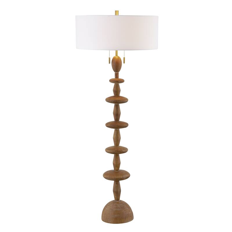 Peter 62" Floor Lamp with Linen Shade, Natural