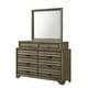 preview thumbnail 4 of 5, Roundhill Furniture Loiret Rubbed Gray Oak Finish Wood Storage Platform Bedroom Set with Dresser, Mirror, Nightstand, Chest