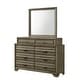 preview thumbnail 4 of 4, Roundhill Furniture Loiret Rubbed Gray Oak Finish Wood Storage Platform WallBed with Dresser and Mirror