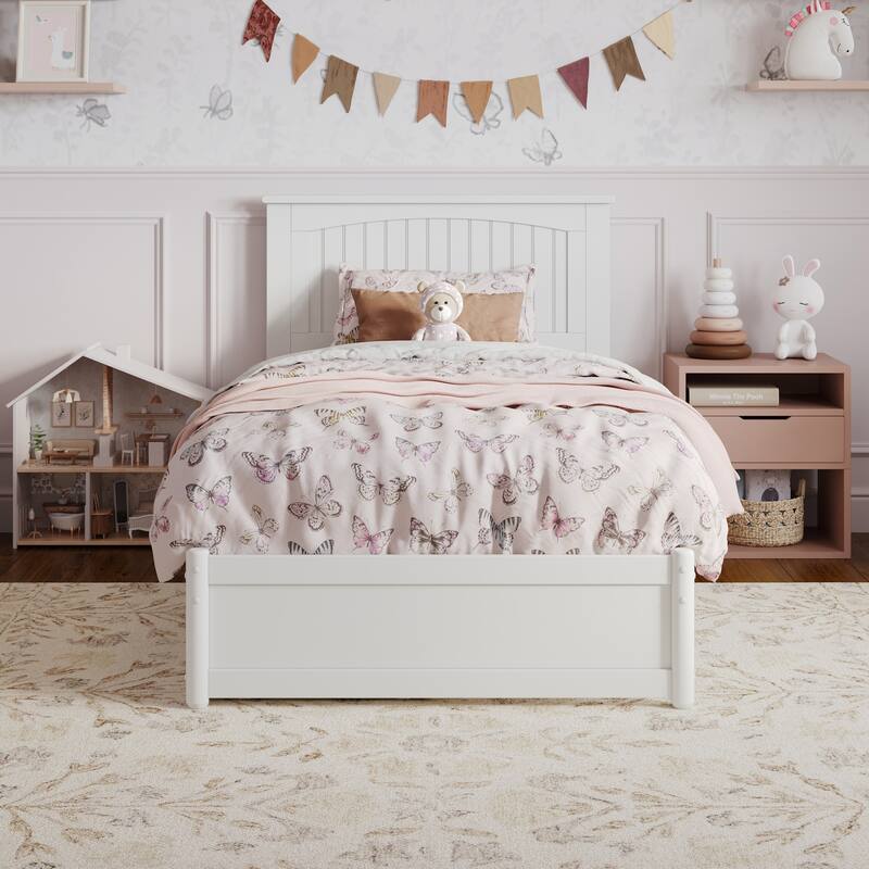 Malta Platform Bed with Panel Footboard and Storage Drawers