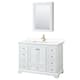 Option White / White Cultured Marble Top / Brushed Gold