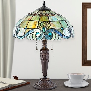 Asdreni 20-inch Stained Glass Tiffany Lamp
