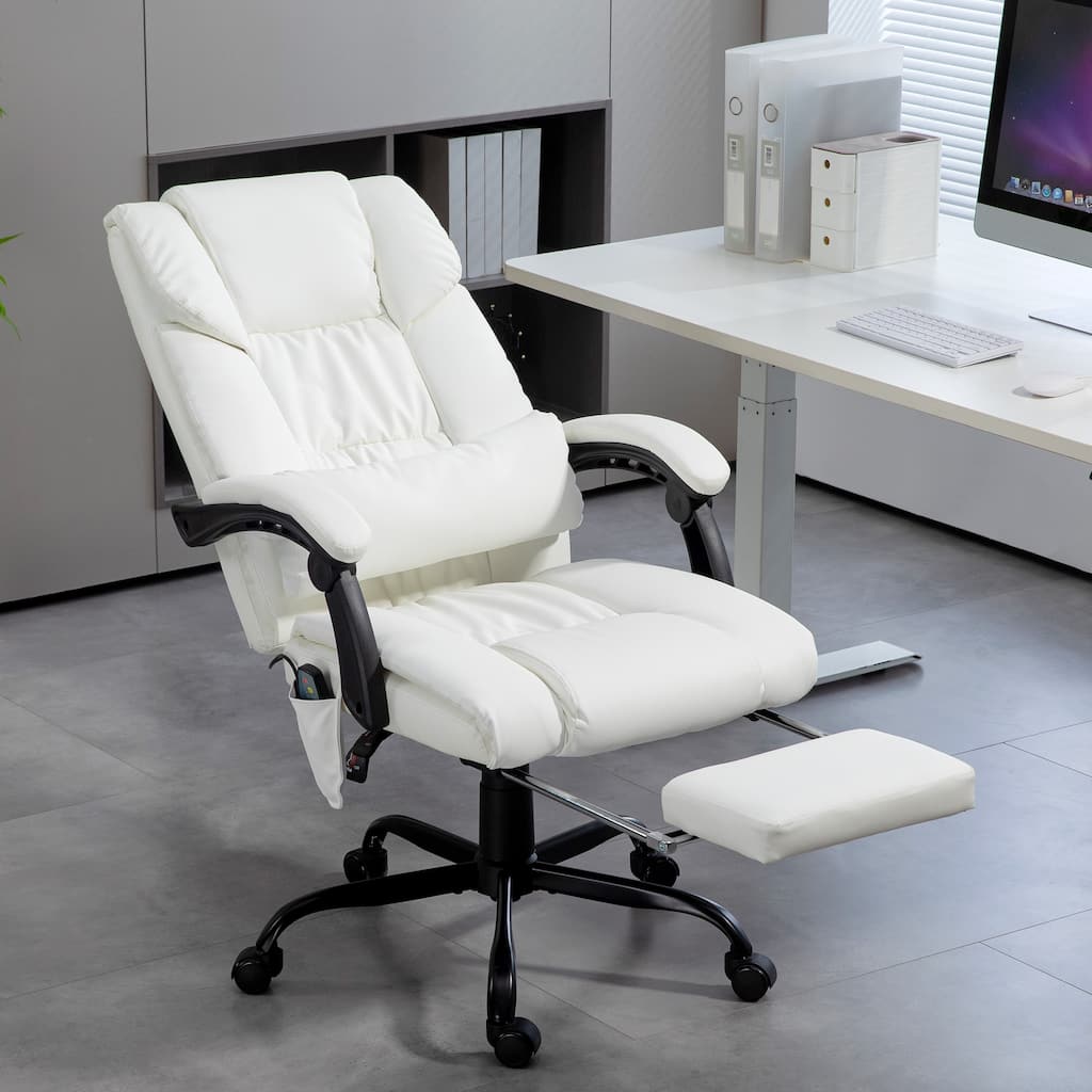 Premium Massage Office Chair High Back Adjustable Recliner with Lumbar Support Footrest and Vibration Therapy