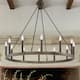 The Gray Barn Highclere 12-light Wagon Wheel Chandelier - 40"x40"x35.93"