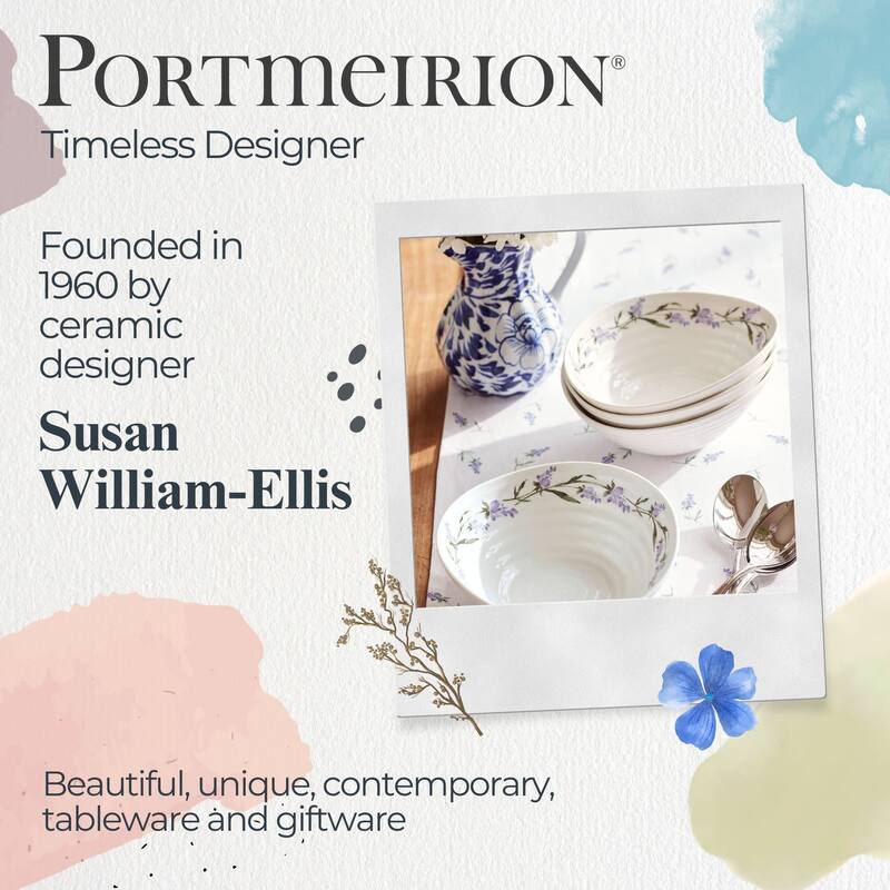 Portmeirion Set of 4 Sophie Conran Lavandula Cereal Bowls - 7.5-Inch