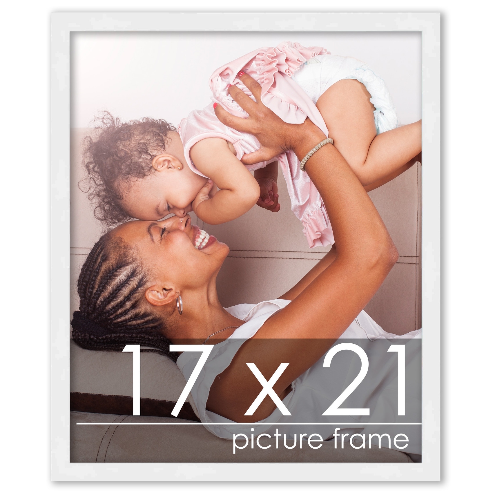 17x21 Contemporary Black Complete Wood Picture Frame with UV Acrylic, Foam Board Backing, & Hardware