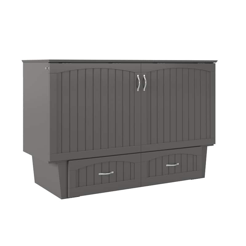 Nantucket Murphy Bed Chest with Mattress and Built-in Charging Station