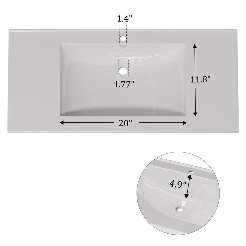 36-Inch MDF Bathroom Vanity with Sink – Functional Design for Everyday Use