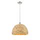Option Polished Nickel / Natural Rattan