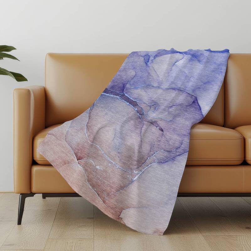 Premium Machine Washable Abstract Modern Sherpa Throw Blanket
