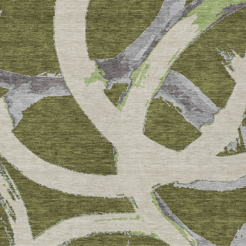 HomeRoots Abstract Transitional Rectangle Outdoor Rug