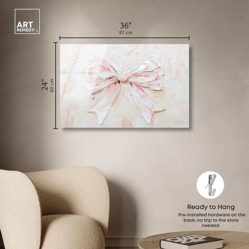Relief Ribbons Acrylic by Art Remedy, Ready to Hang