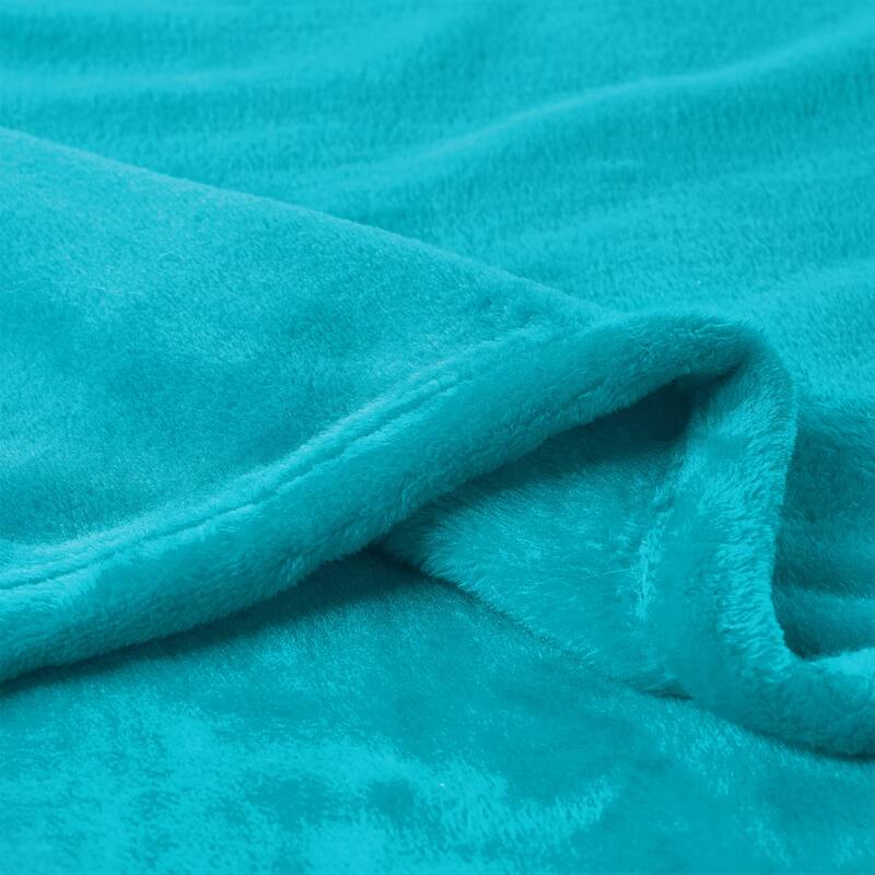 Velvet Throw - Oversized Solid Microfiber Polyester Blanket for Year-Round Warmth by Windsor Home