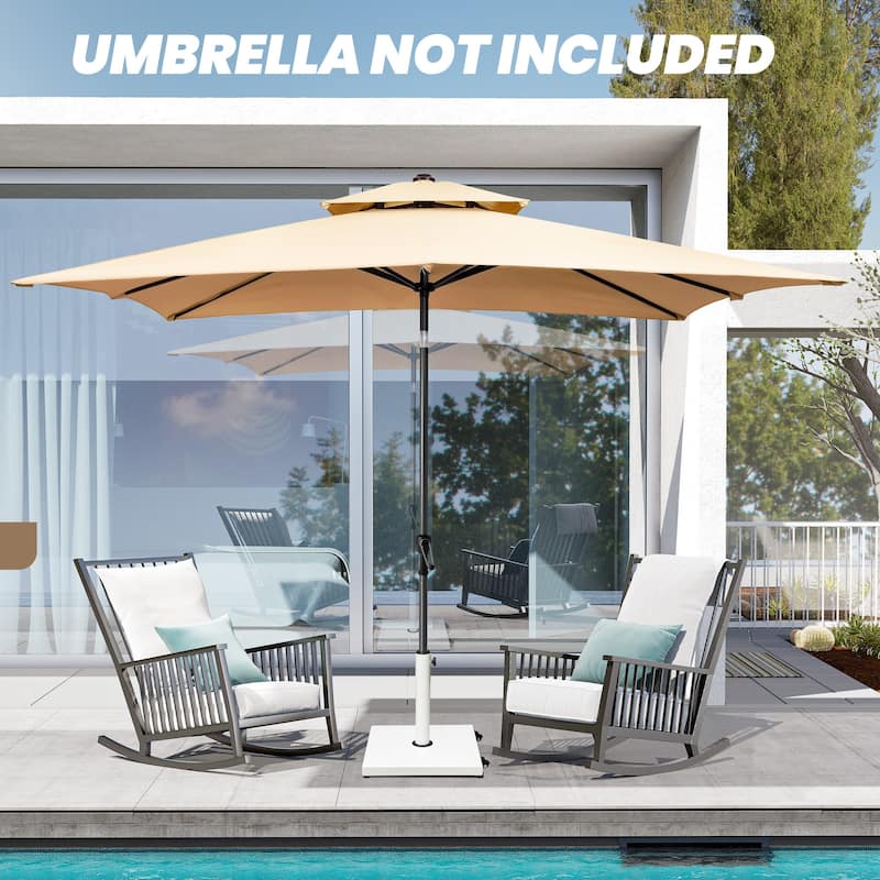 Patio Outdoor Market Umbrella Holder Base 40/55 Pound Square Stand for Pole Umbrella