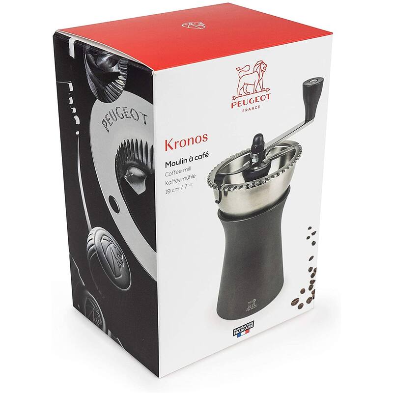 Peugeot KRONOS Coffee Grinder, 19 cm/ 7.5 in, Chocolate - 19 cm/ 7.5 in