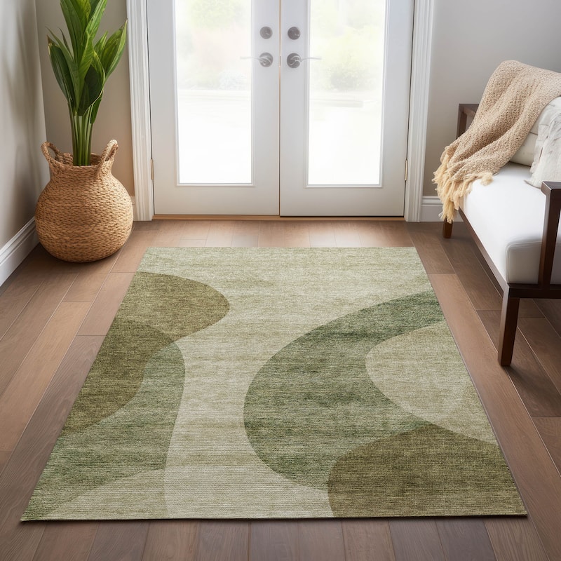 Machine Washable Indoor/ Outdoor Chantille Modern Deco Rug