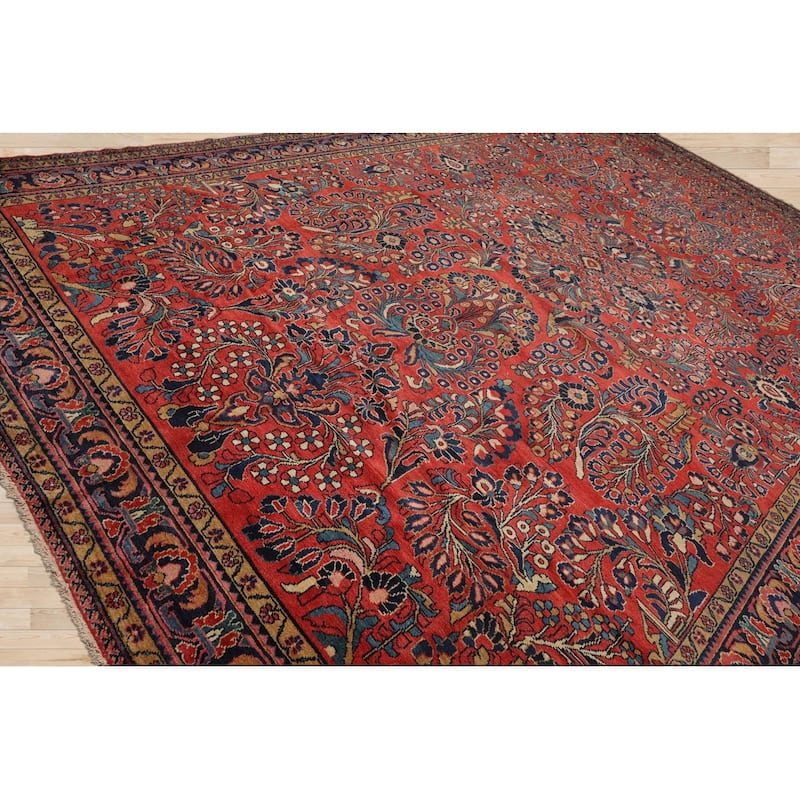 Hand Knotted Burnt Orange Persian Wool Traditional Oriental Area Rug - 10' 4'' x 16' 3''