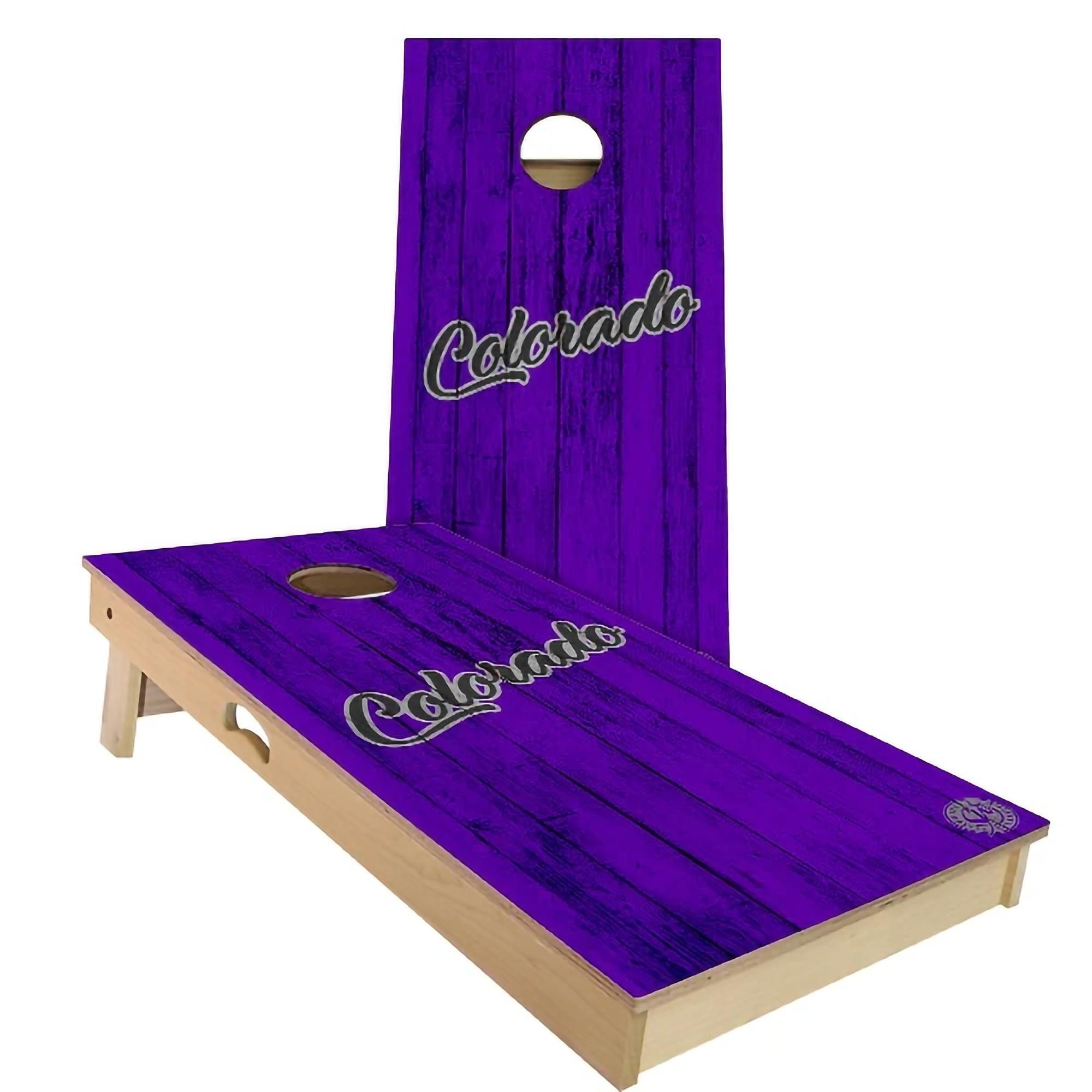 Colorado Vintage Baseball Outdoor Cornhole Board Set
