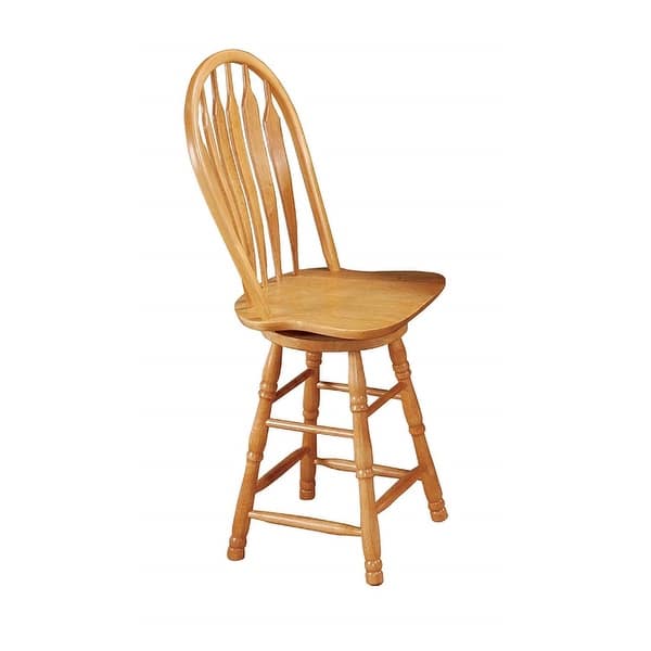 slide 2 of 3, 40" light oak brown swivel barstool