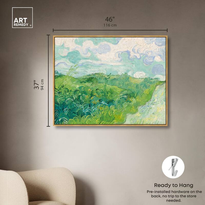 Green Wheat Fields Canvas by Art Remedy