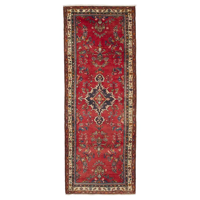 ECARPETGALLERY Hand-knotted Anadol Red Wool Rug - 3'10 x 10'7