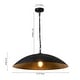 preview thumbnail 27 of 34, 1-Light Black Gold Oversized Metal Dome Pendant Light - 27in