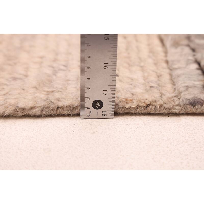 ECARPETGALLERY Hand-knotted Tangier Beige Wool Rug - 5'0 x 7'4