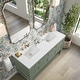 preview thumbnail 17 of 45, Breckenridge 60" Double Vanity, Smokey Celadon - 60D White Zeus - Wide