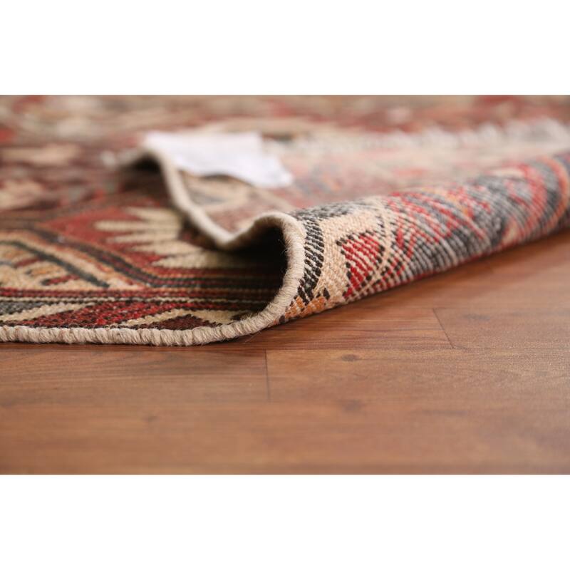 Hand Knotted Oriental 100% Wool Carpet Traditional Geometric Oranges & Rust Bakhtiari Area Rug - 6' 4'' X 3' 3''