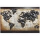 preview thumbnail 2 of 7, "World Map" Mixed Media 3D Iron Hand Painted Wall Art Sculpture