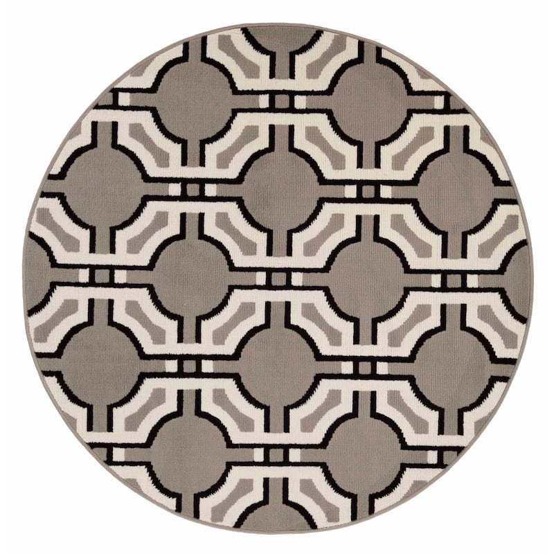 Modern Geometric Art-Deco Trellis Power-Loomed Indoor Area Rug by Superior