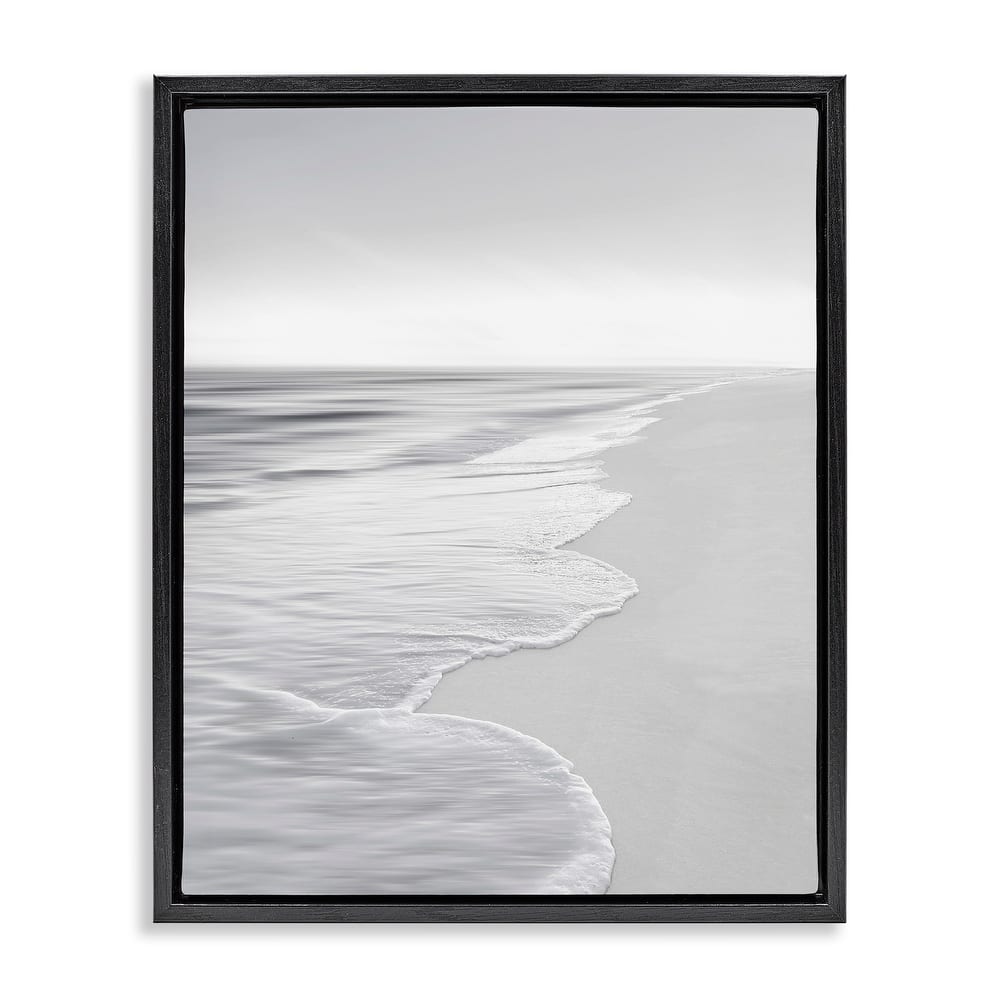 Stupell Foamy Beach Coast Framed Floater Canvas Wall Art Design By Maggie Olsen