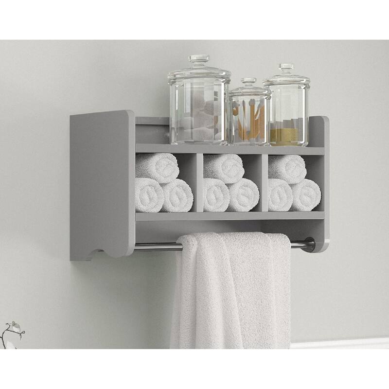 Alaterre 25-inch Wood Bath Storage Shelf