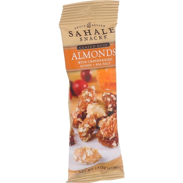 Sahale Snacks Glazed Nuts - Almonds with Cranberries Honey and Sea Salt - 1.5 oz - Case of 9