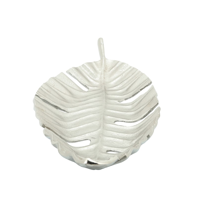 Sagebrook Home Metal Glam Leaf Decorative Tray