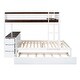 preview thumbnail 12 of 43, Full-Over-Full Bunk Bed with Twin Size Trundle Bed Frame, Storage and Desk Multifunctional Storage Bed for Kids Teens Adults