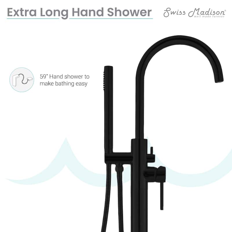 Ivy Freestanding Bathtub Faucet in Brushed Gold