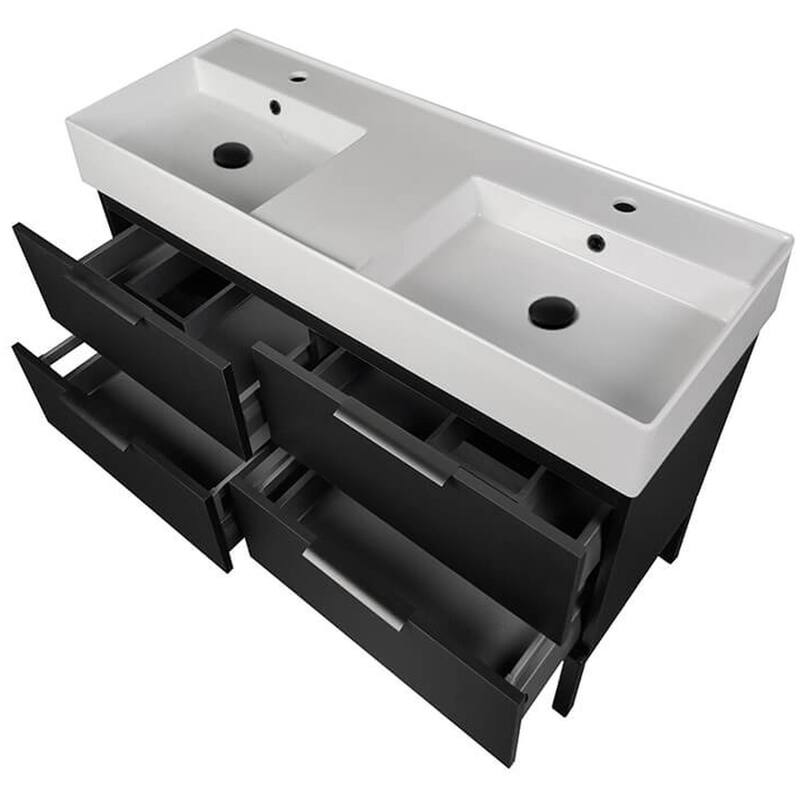Nameeks Derin-4818-2 Derin 48" Free Standing Double Basin Vanity Set