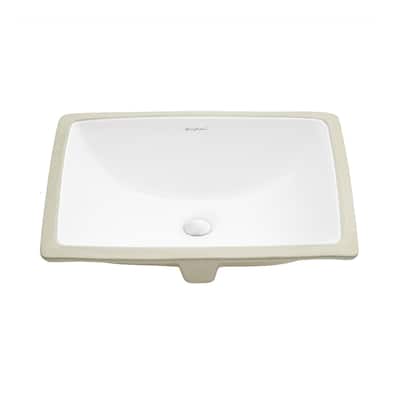Nantes 18.5 Rectangular Under-Mount Bathroom Sink - 18.5" x 14" 8"