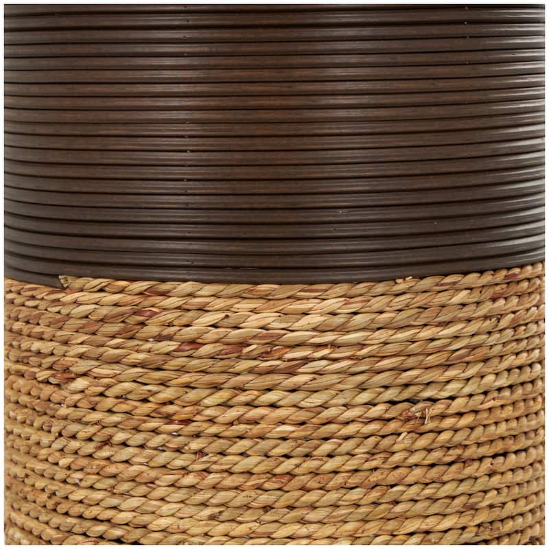 Artisan Dark Brown Seagrass Handmade Vase