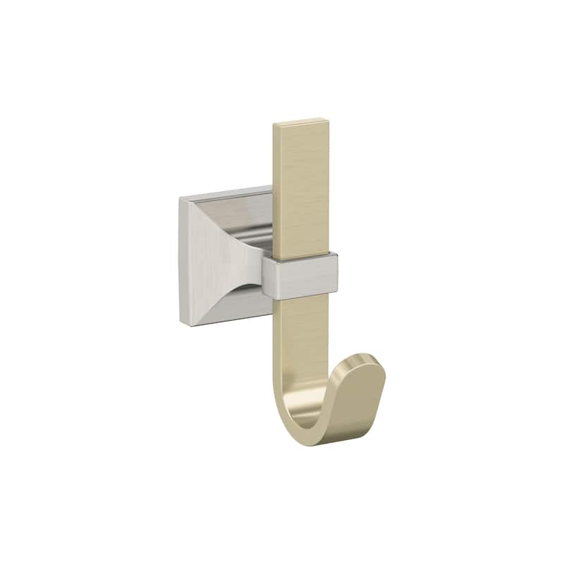 Amerock Burbank Single Prong Decorative Wall Hook - Golden Champagne/Satin Nickel