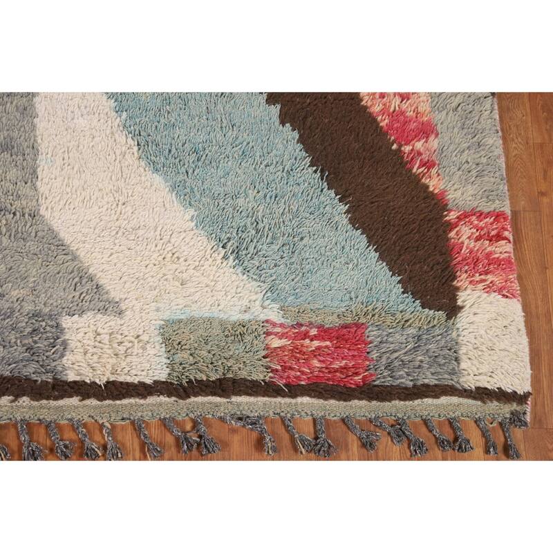 Moroccan Oriental Area Rug Handmade Wool Carpet - 8'2" x 10'7"