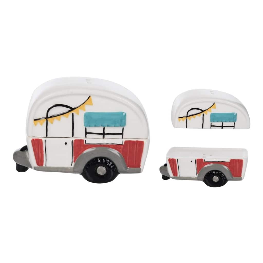 Transpac Ceramic Camper Salt and Pepper Set of 2 Home Decorations Spring