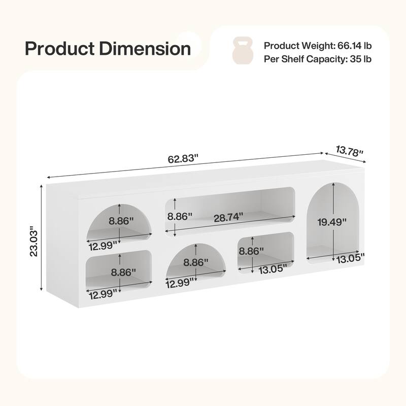 63" Modern TV Stand for 60/65/70-Inch TV